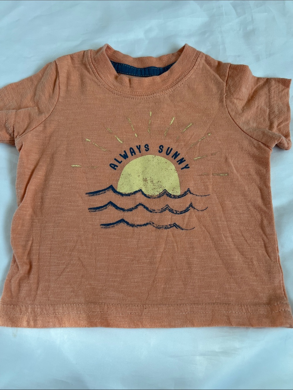 “Bundle 10/$13” okie dokie 6M Orange Tee with Sunny Wave Graphic baby boy shirt